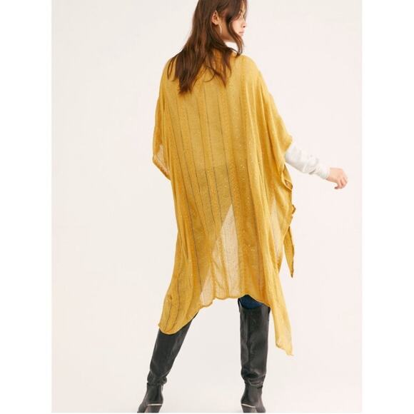 Free People Sequin Day Dream Kimono Gold - Picture 5 of 12